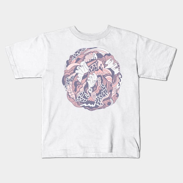 Npink Abstract Wave of Thoughts No 1 Kids T-Shirt by kenallouis